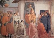 Masaccio,St Peter Enthroned with Kneeling Carmelites and Others